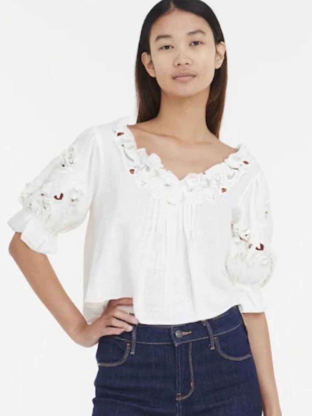 Free People Sophie embroidered top